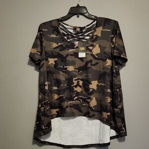 L&B Camouflage Short Sleeve Top